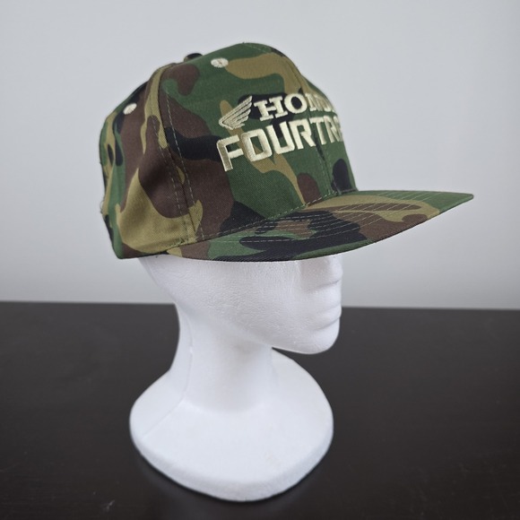 Vintage Honda Camo Fourtrax  Promo Camouflage Snapback Hat‎ 1990s Quad Nice - Picture 3 of 9